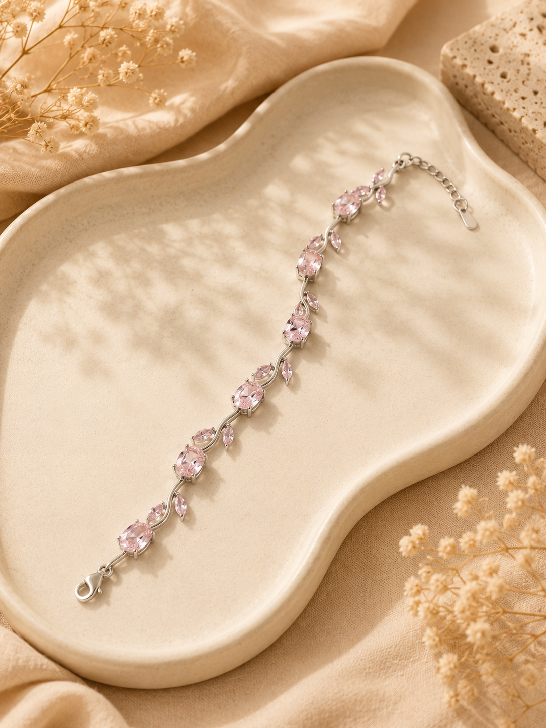 Pink Infinity Crystal Bracelet