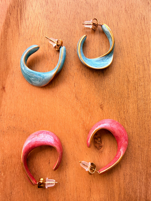 Statement σκουλαρίκια μισοφέγγαρο από ανοξείδωτο ατσάλι
