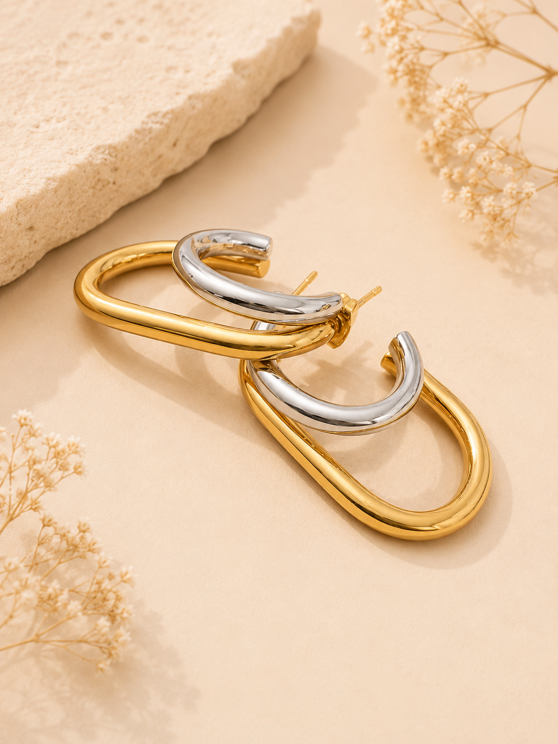 Golden Twist Hoops