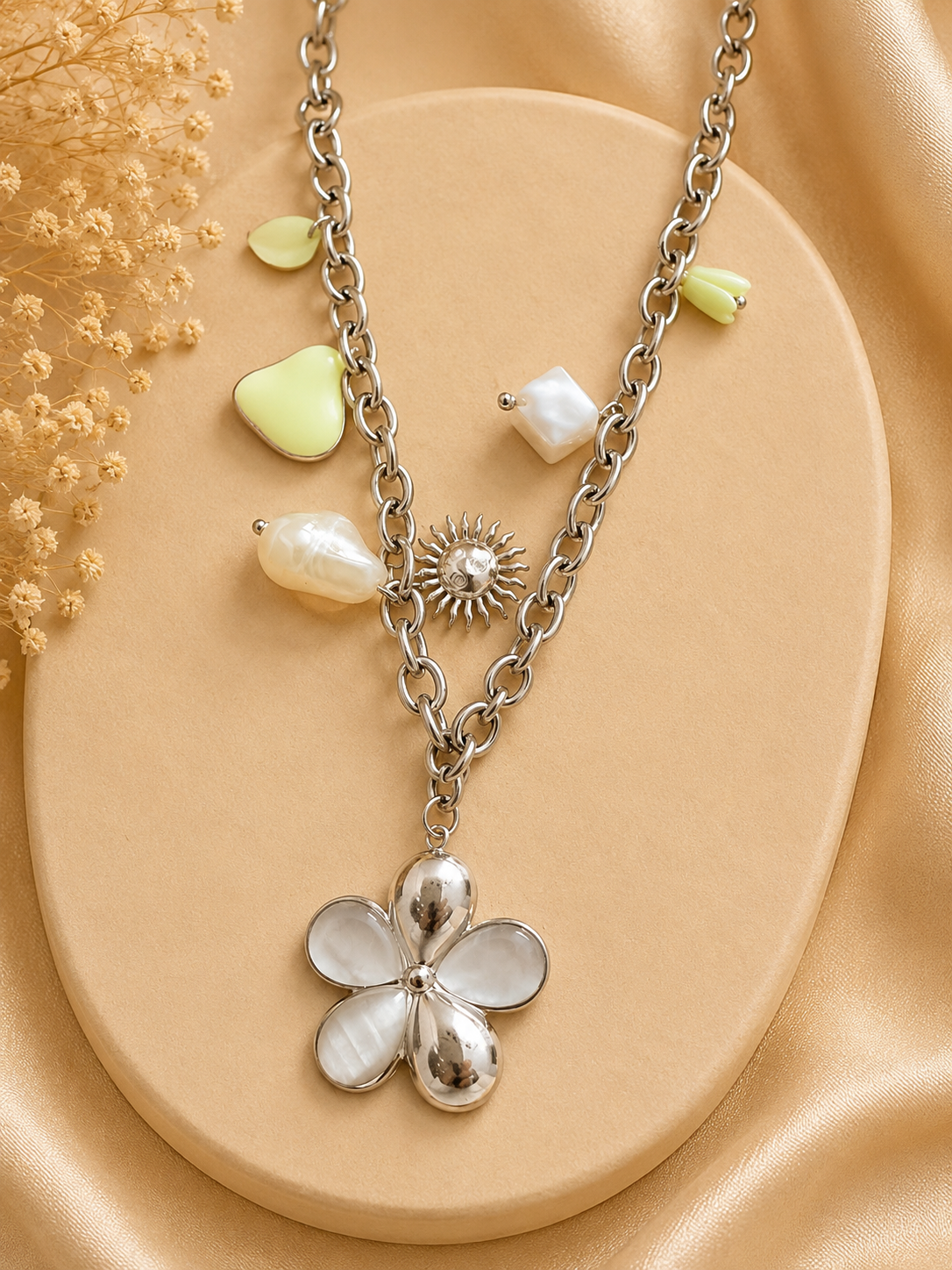 Ocean Bloom Charm Necklace