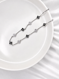 Choker Clover Black & Crystal